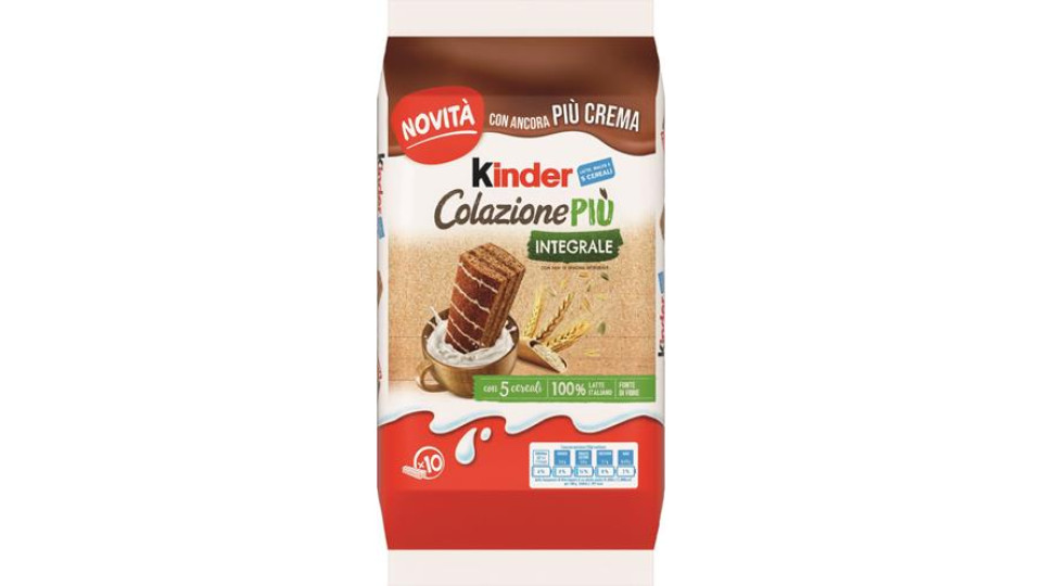 KINDER COLAZIONE PIU INTEGRALE 10 PEZZI