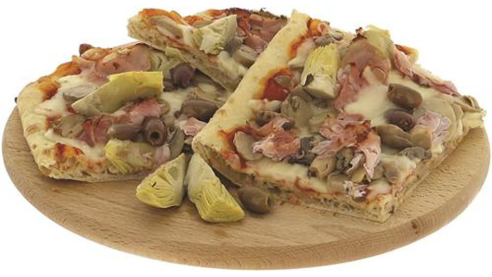 PIZZA GOURMET FUNGHI CARCIOFINI PROSCIUTTO OLIVE