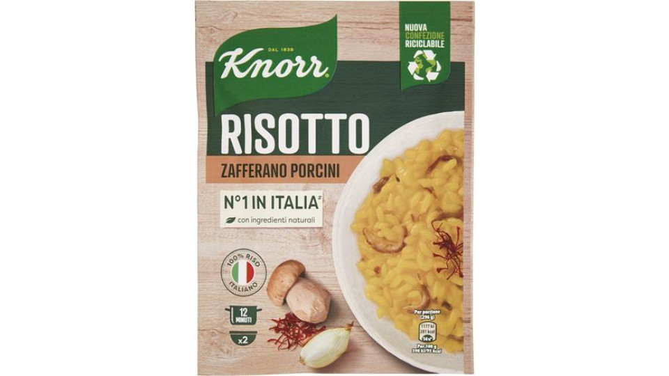 KNORR RISOTTO CON ZAFFERANO E FUNGHI PORCINI