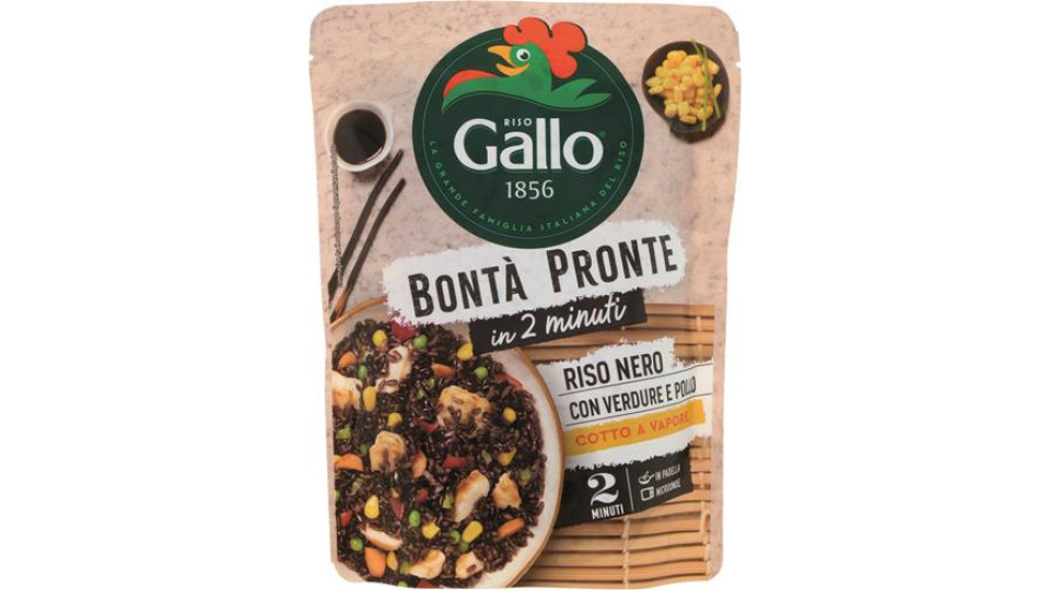 BONTA PRONTE RISO NERO CON VERDURE E POLLO