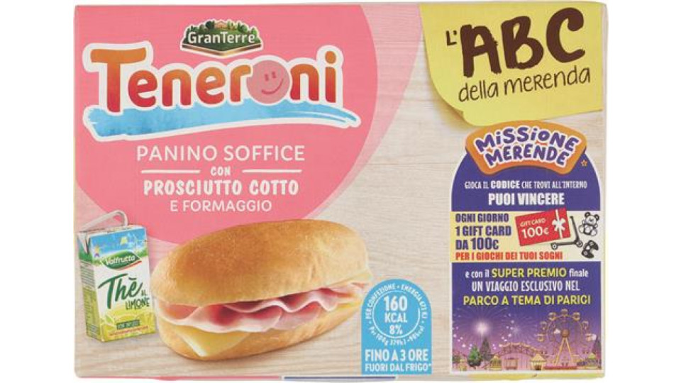 PANINO COTTO/FORMAGGIO+THE'