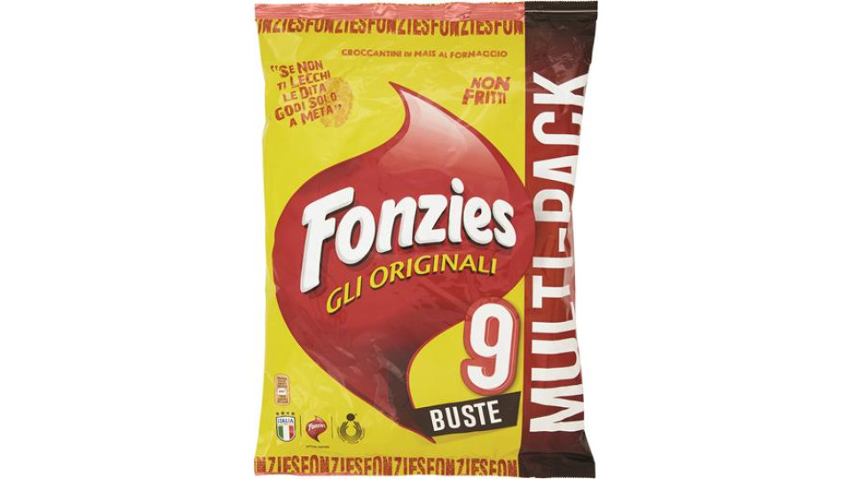 FONZIES GLI ORIGINALI CROCCANTINI DI MAIS AL FORMAGGIO MULTIPACK - 9 BUSTE