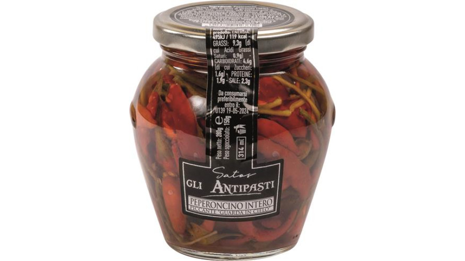 PEPERONCINI IN OLIO INTERI LUNGHI PICCANTI