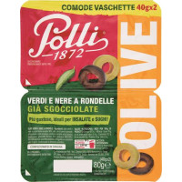 OLIVE RONDELLE VERDI E NERE IN VASCHETTA