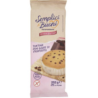 TORTINE CON GOCCE DI CIOCCOLATO 6 PZ- SENZA GLUTINE