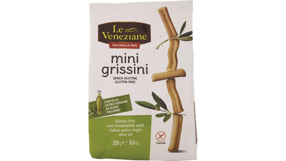 MINI GRISSINI SENZA GLUTINE CLASSICI CON OLIO DI OLIVA