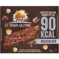 BARRETTA NOCCIOLATO CON CEREALI, CIOCCOLATO AL LATTE E NOCCIOLE 5 X 18 G - SENZA GLUTINE