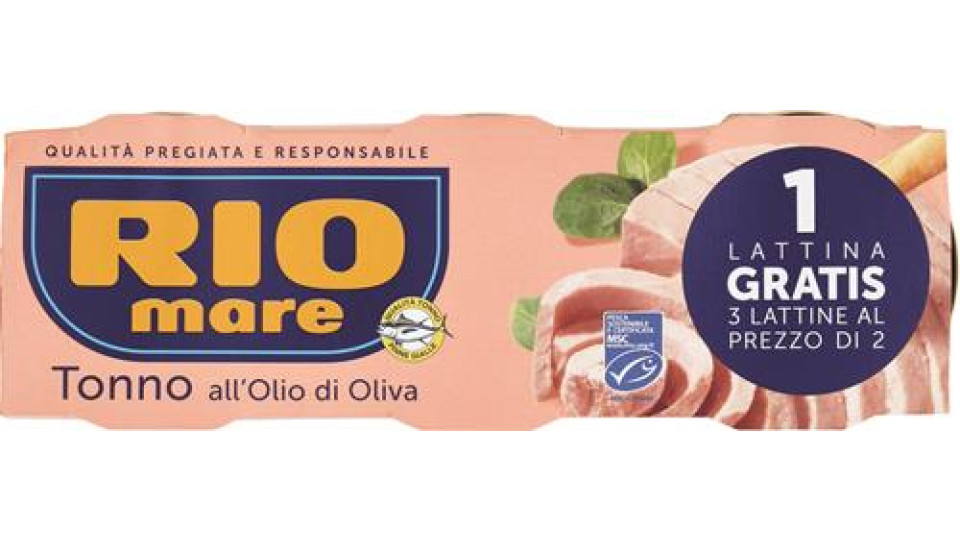 TONNO IN OLIO DI OLIVA GR120X2+1