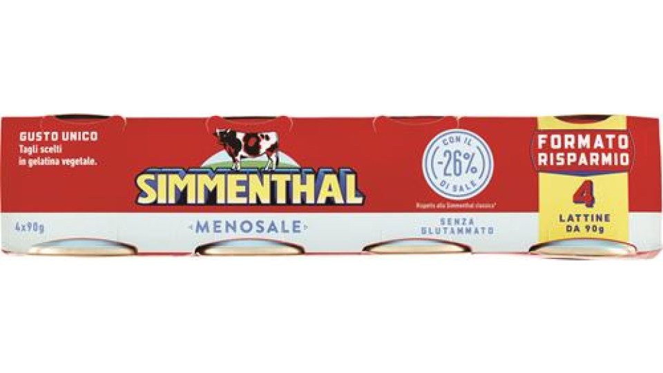CARNE IN SCATOLA MENO SALE SENZA GLUTAMATO GR90X4