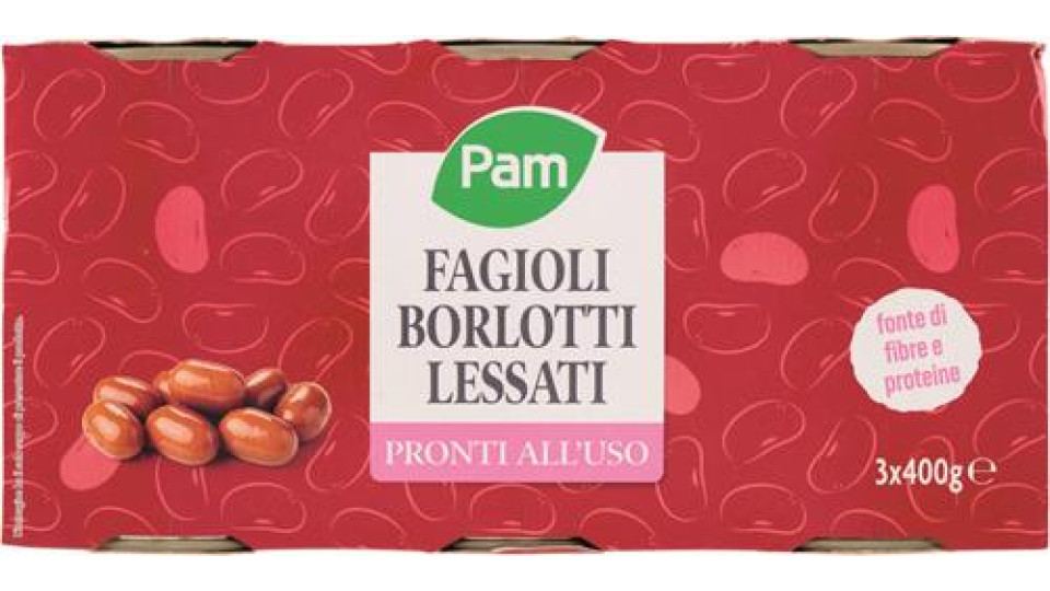PAM FAGIOLI BORLOTTI LESSATI G400X3