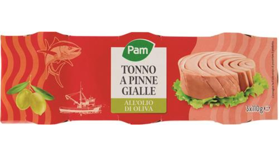 TONNO A PINNE GIALLE IN OLIO D'OLIVA G110X3