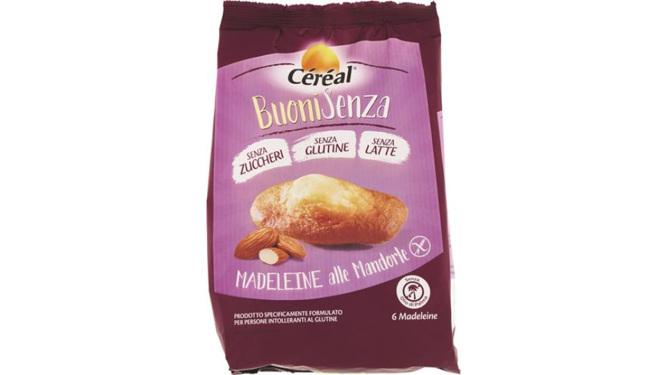 MADELEINE ALLE MANDORLE DOLCI MERENDINE BUONI SENZA 6 X 30 G - SENZA GLUTINE