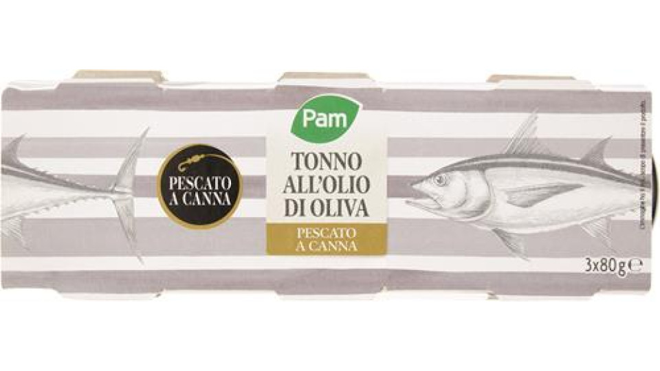TONNO OLIO OLIVA PESCATO A CANNA G 80X3