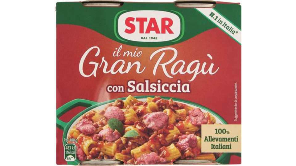 GRANRAGU' SALSICCIA 2 X 180 G
