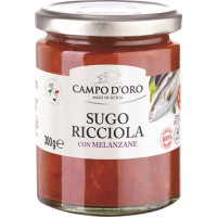 SUGO DI RICCIOLA CON MELANZANE