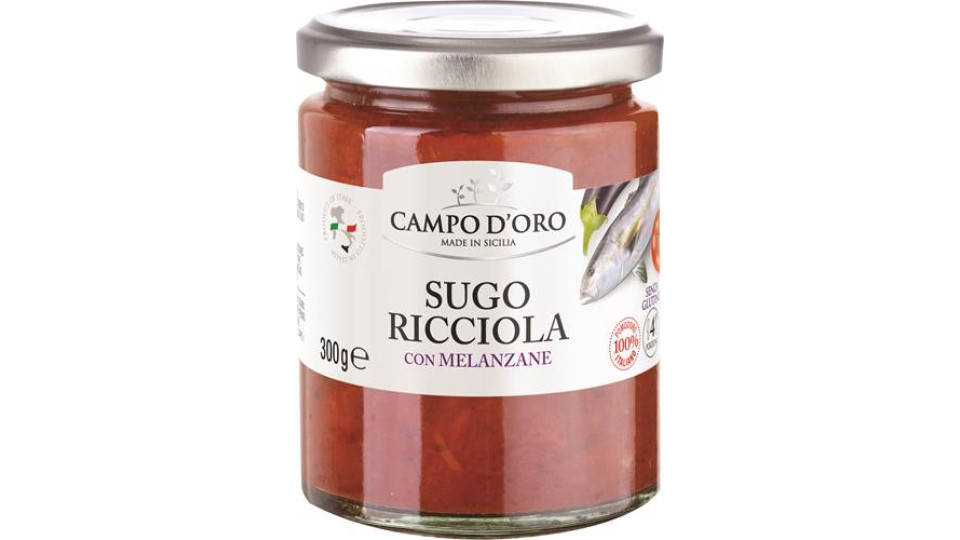 SUGO DI RICCIOLA CON MELANZANE