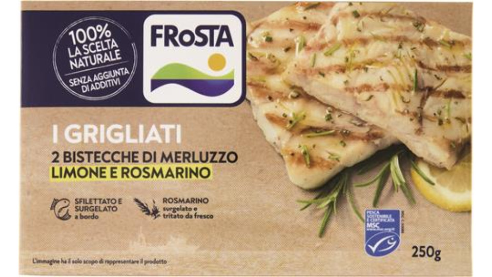 BISTECCA DI MERLUZZO GRIGLIATA LIMONE E ROSMARINO