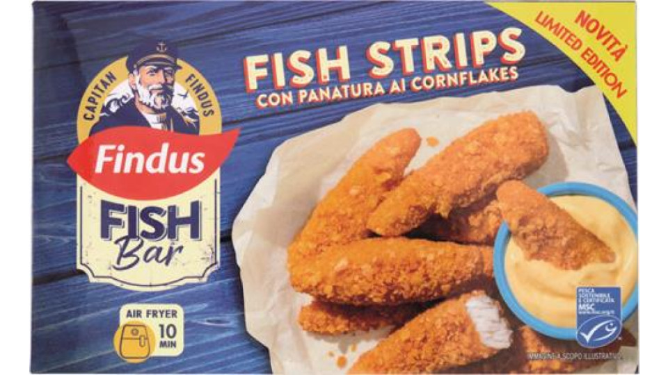 FISH STRIPS CON PANATURA AI CORNFLAKES