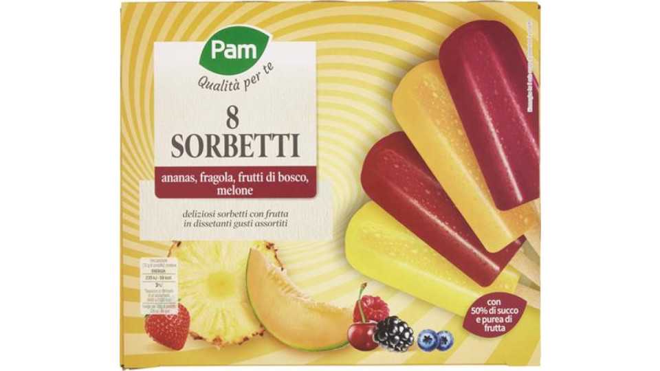 SORBETTO MIX FRUTTA X8