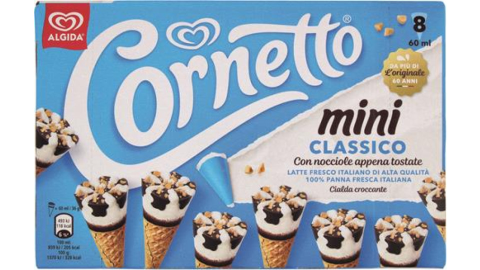 CORNETTI MINI PANNA X8