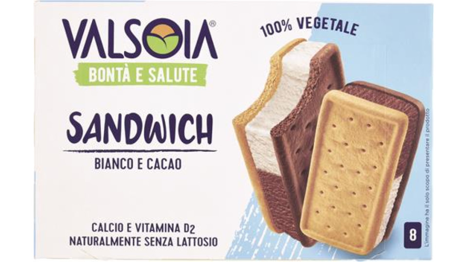 8 SANDWICH GELATO CACAO E VANIGLIA VEGETALE
