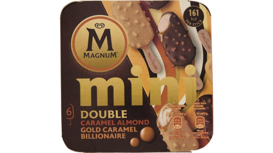 MAGNUM MINI DOUBLE CARAMEL ALMOND & GOLD CARAMEL BILLIONAIRE X6