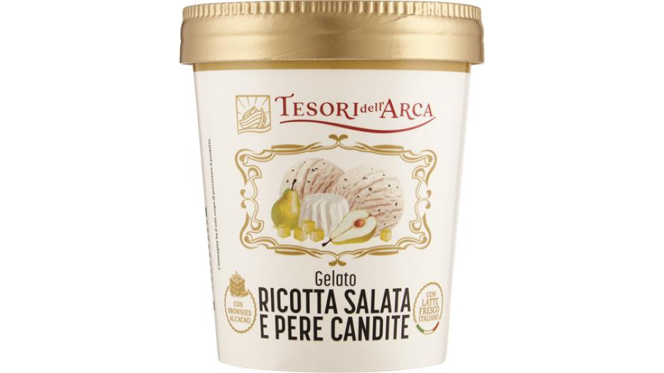 TESORI DELL'ARCA GELATO RICOTTA SALATA E PERE