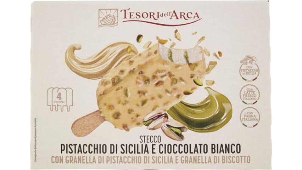 4 STECCHI PISTACCHIO E CIOCCOLATO BIANCO