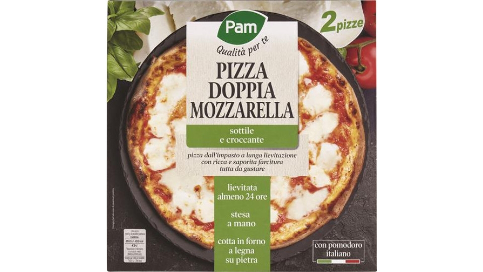2 PIZZE SURGELATE DOPPIA MOZZARELLA