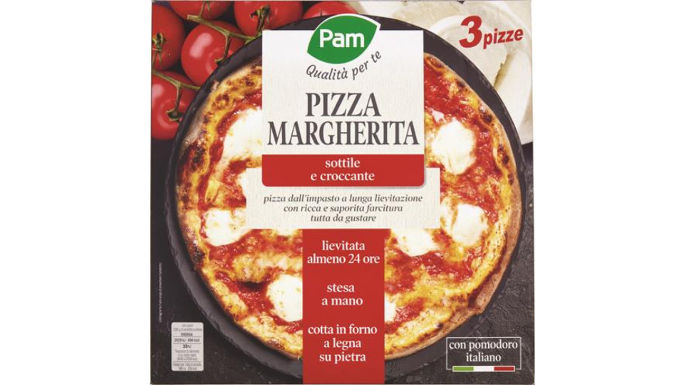 3 PIZZE MARGHERITA COTTE SU PIETRA IN FORNO A LEGNA