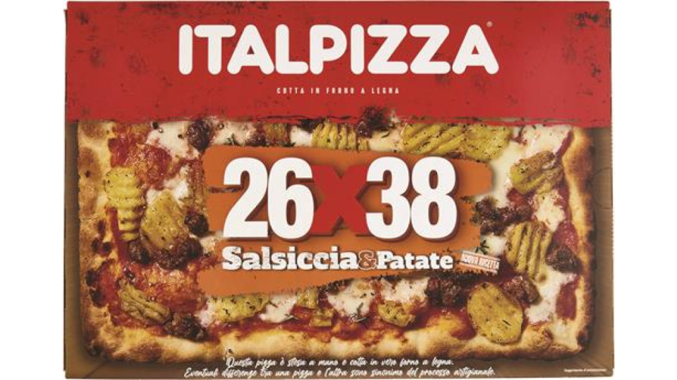 PIZZA SALSICCIA PATATE 26X38