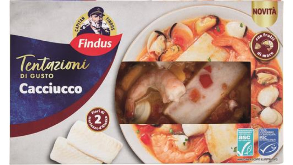 CACCIUCCO CON FIORI DI MERLUZZO® D'ALASKA E FRUTTI DI MARE
