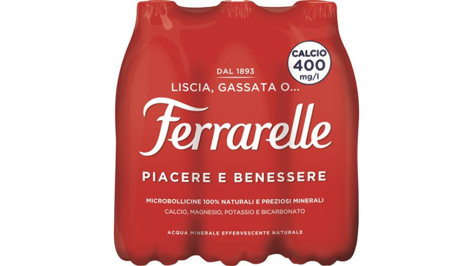 ACQUA MINERALE EFERVESCENTE BOTTIGLIA 50CLX6
