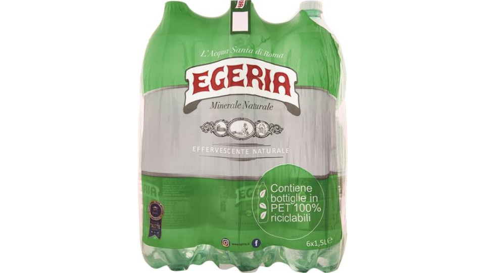 ACQUA MINERALE EFFERVESCENTE NATURALE - 150 CL x 6