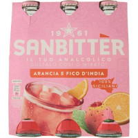 APERITIVO ANALCOLICO SANBITTER SICILIA- ARANCIA E FICO D'INDIA, 3X20CL