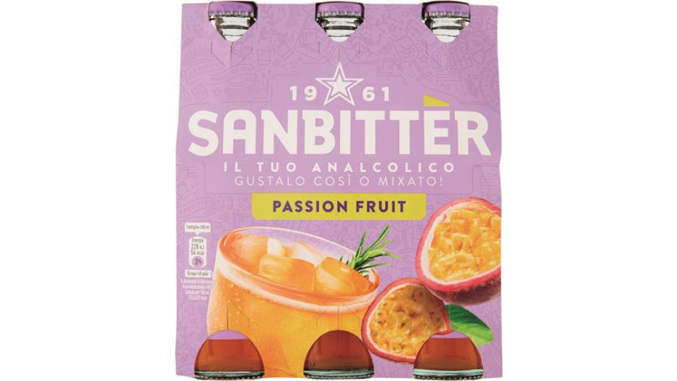 APERITIVO SANBITTER PASSION FRUIT, 3X20CL
