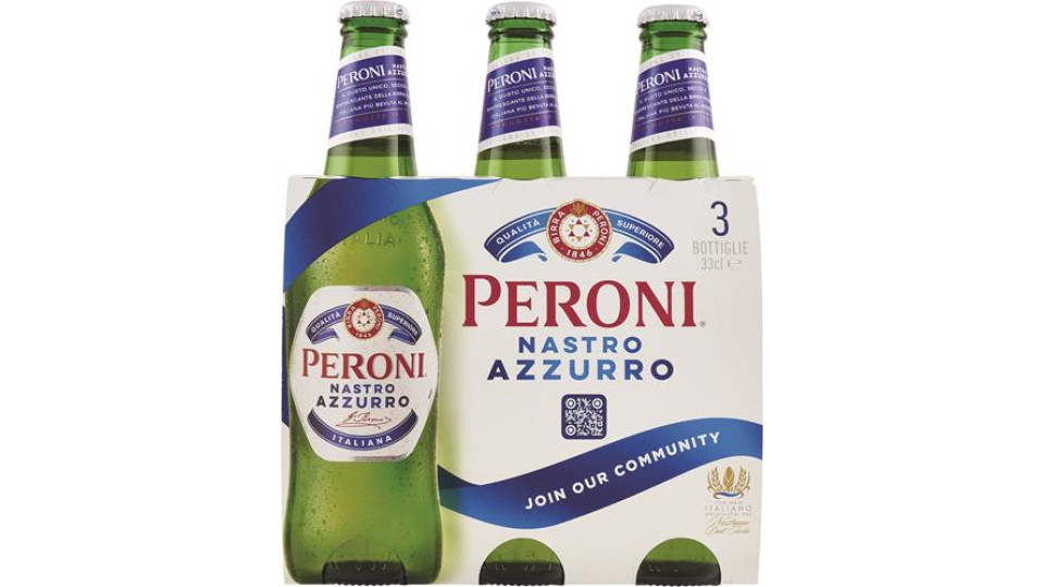 BIRRA NASTRO AZZURO BT 33X3