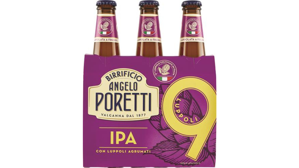PORETTI 9 LUPPOLI IPA 33X3 BOTT