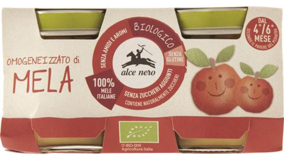 OMOGENEIZZATO DI MELA BABY FOOD BIO X2