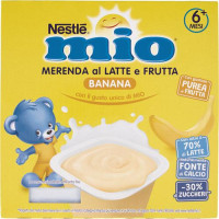 MERENDA AL LATTE E FRUTTA BANANA 4 VASETTI