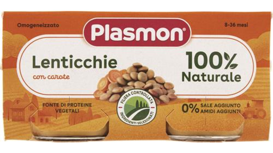OMOGENEIZZATO LEGUMI LENTICCHIE X2