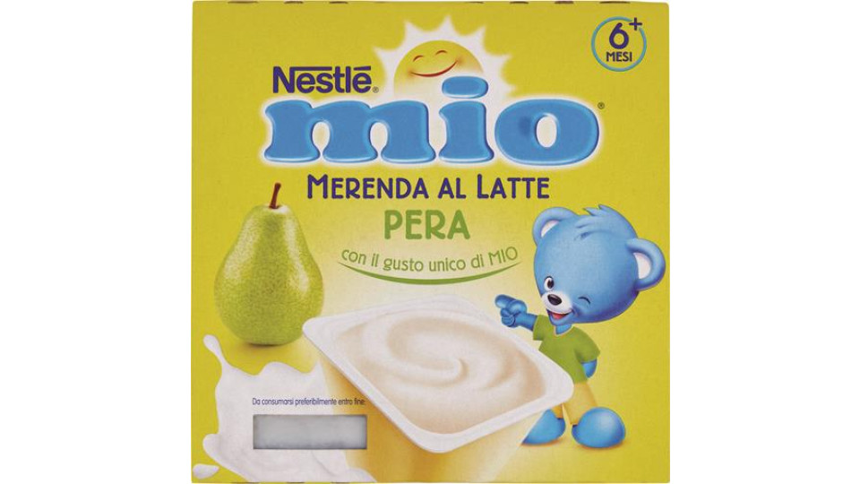 MERENDA AL LATTE PERA 4 VASETTI