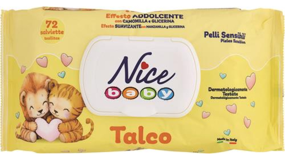 SALVIETTINE UMIDIFICATE BABY TALCO 72 PEZZI