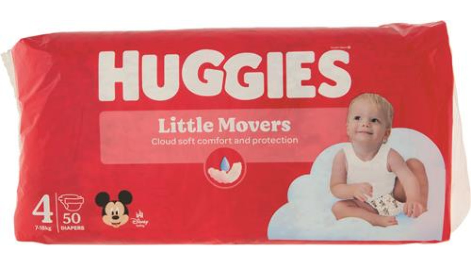 PANNOLINI LITTLE MOVERS TG.4 - 7/18KG - 50 PEZZI
