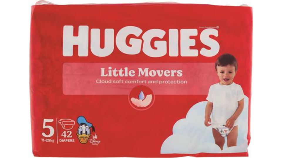 PANNOLINI LITTLE MOVERS TG.5 - 11/25KG - 42 PEZZI