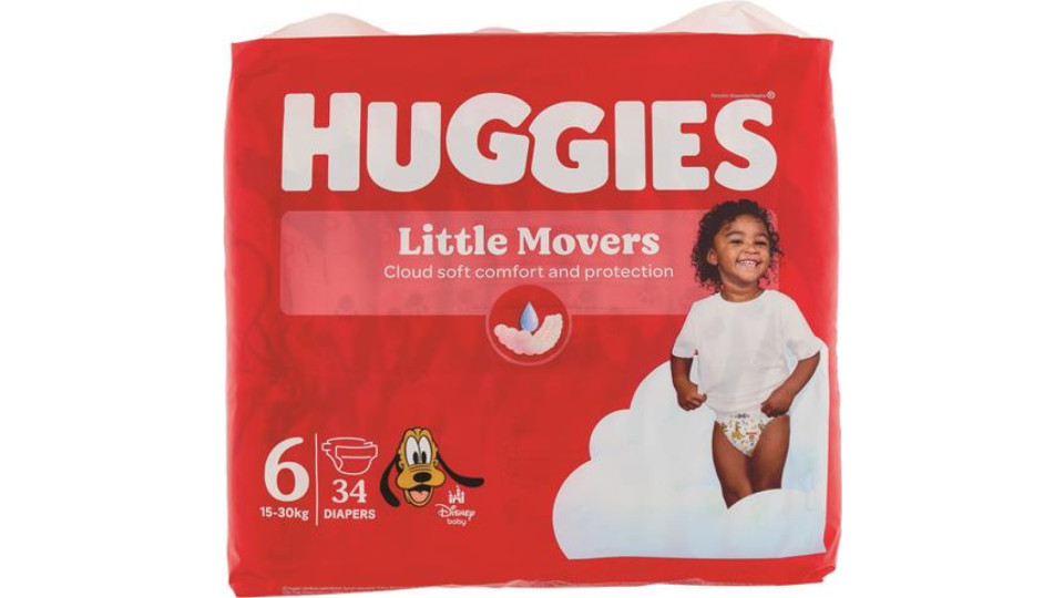 PANNOLINI LITTLE MOVERS TG.6 - 15/30KG - 34 PEZZI