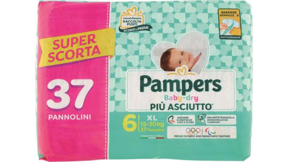 PANNOLINI BABYDRY XL BIGPACK 37 PEZZI