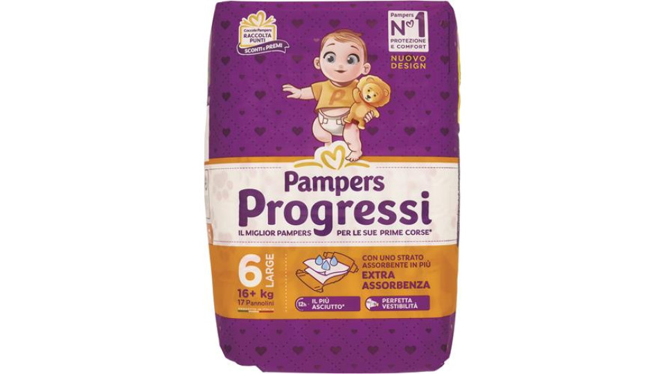 PANNOLINI PROGRESSI XL PB 17 PEZZI