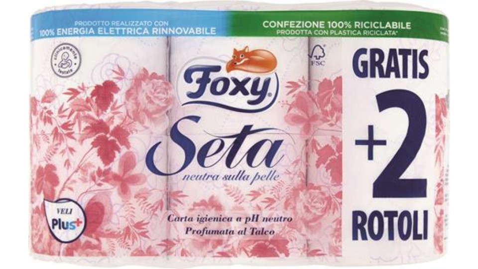 CARTA IGIENICA SETA DECORATA E PROFUMATA 2 VELI 4+2 ROTOLI