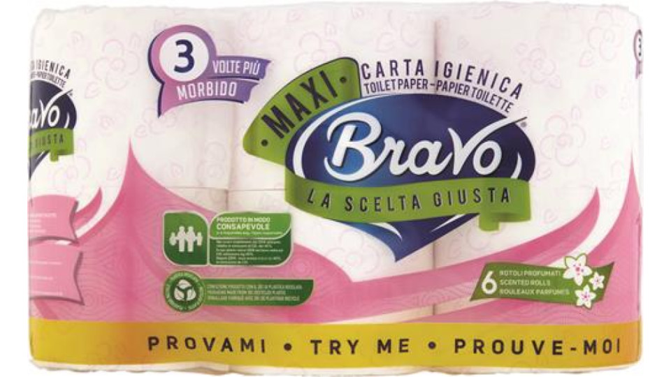 C.I. BRAVO 2VELI 6 ROTOLI 230 STRAPPI DECORATA PROFUMATA